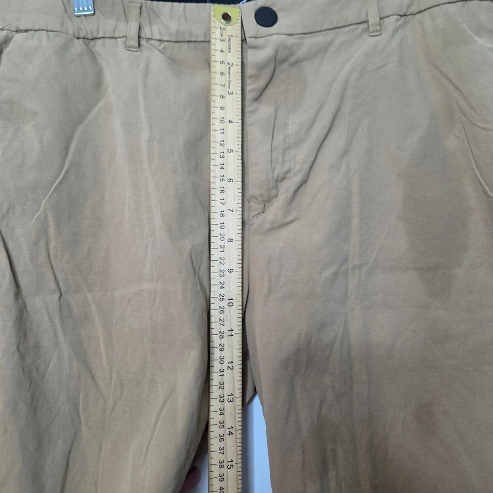 Dvision Brand Mens Tan Khaki Flat Front Chino Shorts Size 38 Casual Summer